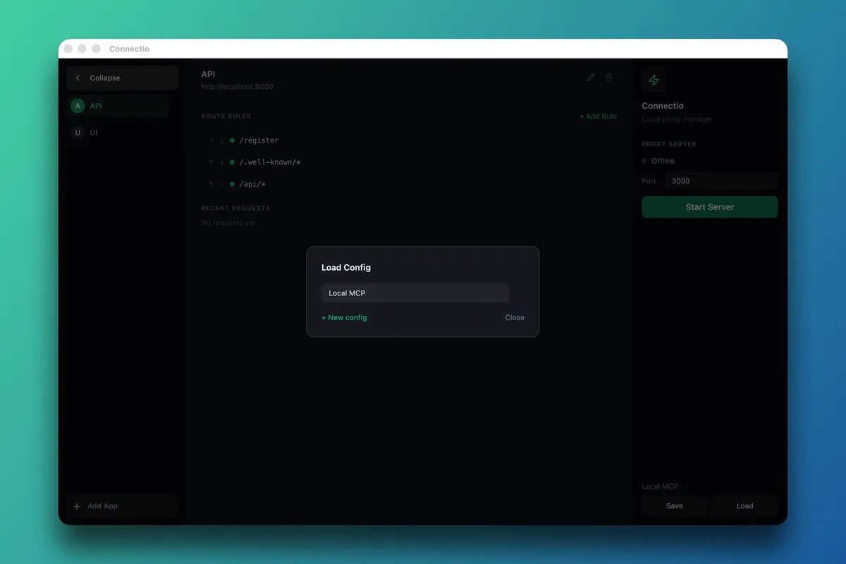 Load a saved config